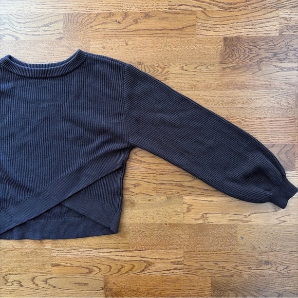 Lululemon Reversible Crossover Sweater Knit Top Pullover Women Soft Espresso 2 - Picture 5 of 8